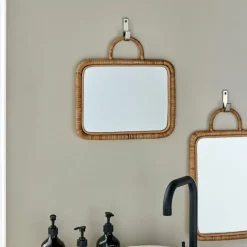 Meraki Baki mirror with frame 24x32 cm, Nature Beige Outlet
