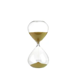 POLSPOTTEN Ball hourglass M 30 cm, Gold Gold-colouredTransparent New