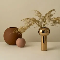 Cooee Design Ball vase coconut, 20 cm Brown