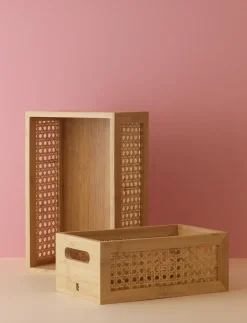 RIG-TIG Bamboo box storage box 20x30 cm, Bamboo Beige
