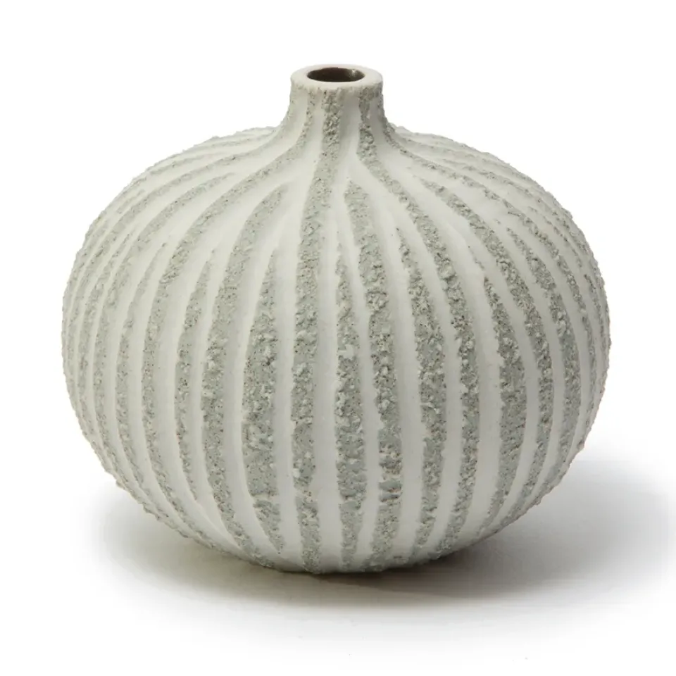 Lindform Bari vase, Stonestripe light rough, S Grey Outlet