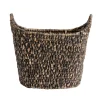 MUUBS Basha basket Ø42 cm, Water hyacinth-black Clearance