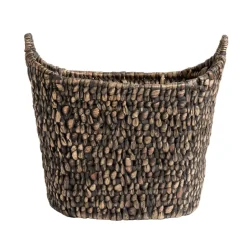 MUUBS Basha basket Ø42 cm, Water hyacinth-black Clearance