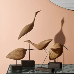 Warm Nordic Beak Bird decoration, Awake Snipe Brown
