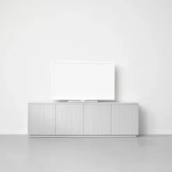 A2 Beam side table, Light , base in white oiled oak Grey Outlet