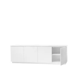 A2 Beam side table, lacquer, base, tabletop in carrara marble White Discount