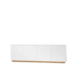 A2 Beam side table, lacquer, base in oiled oak White Clearance
