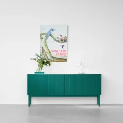 A2 Beam side table, lacquer, base in oiled oak White Clearance