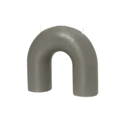 Broste Copenhagen Bend candle 14.5x16.5 cm, fungi Grey Outlet