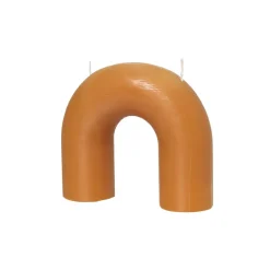 Broste Copenhagen Bend candle 14.5x16.5 cm, honey gold Orange Clearance