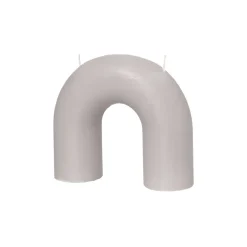 Broste Copenhagen Bend candle 14.5x16.5 cm, rainy day Grey Outlet