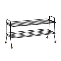 Maze Bill shoe shelf, black-dark Brown Best