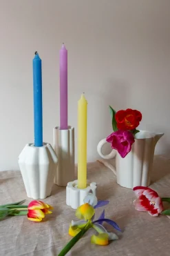 PotteryJo Birgit vase/candle sticks 5 cm, Shell White Best
