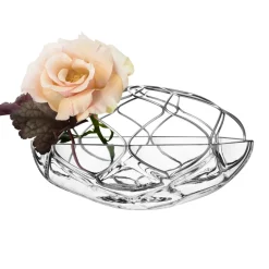 Orrefors Bloom vase Ø 23 cm, Ø 23 cm Silver-colouredTransparent Sale