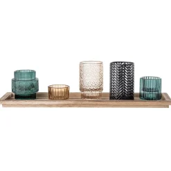 Bloomingville lantern with wooden tray 6 pieces, Multi Best