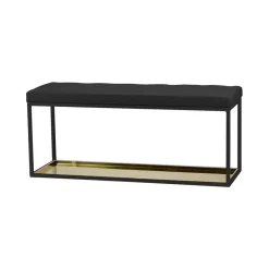 Scherlin Bänk 11, - leather-brass plate Black Sale