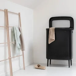 Brabantia Bo laundry basket high 2x45 L, matte Black Online