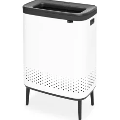 Brabantia Bo laundry basket high 2x45 L, White Hot