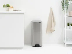 Brabantia Bo pedal bin 30 L, Matte Steel Fingerprint Proof Silver-coloured Online