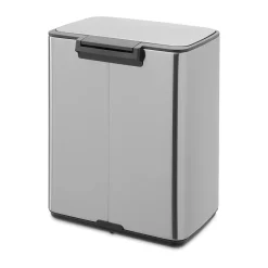 Brabantia Bo pedal bin 12 L, Matte Steel Fingerprint Proof Silver-coloured