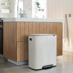 Brabantia Bo pedal bin 60 L, White New