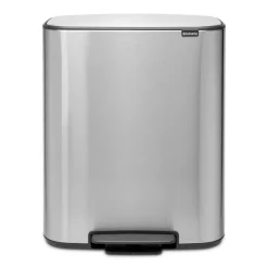 Brabantia Bo pedal bin 2x30 L, matte steel Silver-coloured Discount