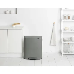 Brabantia Bo pedal bin 2x30 L, Mineral concrete Grey Best