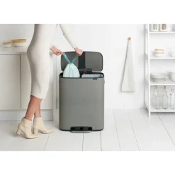 Brabantia Bo pedal bin 2x30 L, Mineral concrete Grey Best