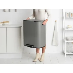 Brabantia Bo pedal bin 2x30 L, Mineral concrete Grey Best