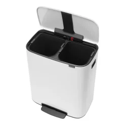 Brabantia Bo pedal bin 2x30 L, White Outlet