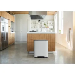 Brabantia Bo pedal bin 2x30 L, White Outlet