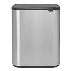 Brabantia Bo touch bin 60 L, Matte brushed steel Silver-coloured New