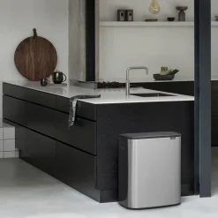 Brabantia Bo touch bin 60 L, Matte brushed steel Silver-coloured New