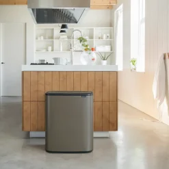 Brabantia Bo touch bin 60 L, Platinum Grey Discount