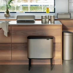 Brabantia Bo touch bin 36 litre, Metallic Gold BeigeBlack Discount