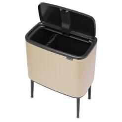 Brabantia Bo touch bin 11+23 litre, Metallic Gold BeigeBlack Best