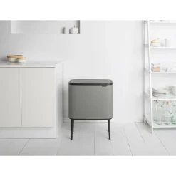 Brabantia Bo touch bin 36 litre, Mineral concrete Grey