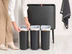 Brabantia Bo touch bin 3 x 11 litre, Confident Grey New