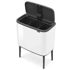 Brabantia Bo touch bin 3 x 11 litre, White Hot