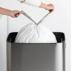 Brabantia Bo touch bin high 60 L, Matte brushed steel Silver-coloured Outlet