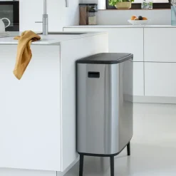 Brabantia Bo touch bin high 60 L, Matte brushed steel Silver-coloured Outlet