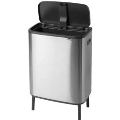 Brabantia Bo touch bin high 60 L, Matte brushed steel Silver-coloured Outlet