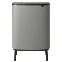 Brabantia Bo touch bin high 60 L, Mineral concrete Grey New