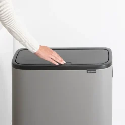 Brabantia Bo touch bin high 60 L, Mineral concrete Grey New