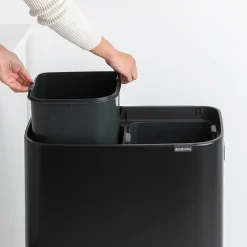 Brabantia Bo touch bin high 2x30 L, matte Black Outlet