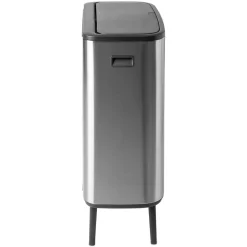 Brabantia Bo touch bin high 2x30 L, matte-brushed steel Silver-coloured Best