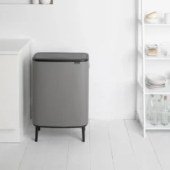 Brabantia Bo touch bin high 2x30 L, Mineral concrete Grey Outlet