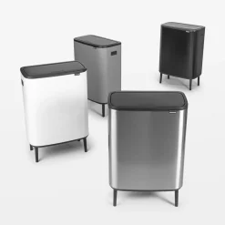 Brabantia Bo touch bin high 2x30 L, Mineral concrete Grey Outlet