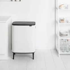 Brabantia Bo touch bin high 2x30 L, White Hot