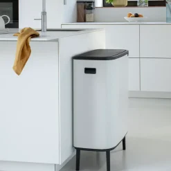 Brabantia Bo touch bin high 2x30 L, White Hot